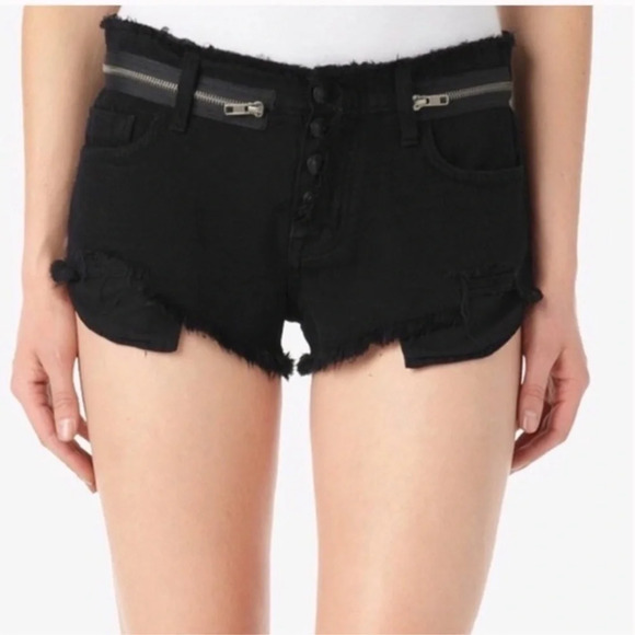 Hudson The Rebel Cut-off Button fly distressed denim shorts - Picture 1 of 4